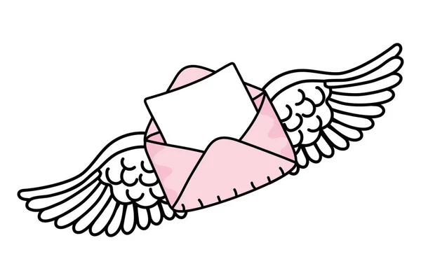 Φάκελος με φτερά — Διανυσματικό Αρχείο
