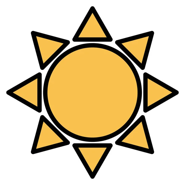 Verano sol aislado icono — Vector de stock