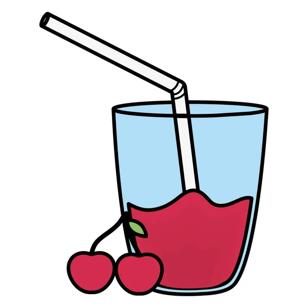 Szklankę z sokiem z wiśni — Wektor stockowy