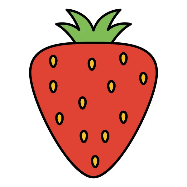 Erdbeere frisches Obst Symbol — Stockvektor