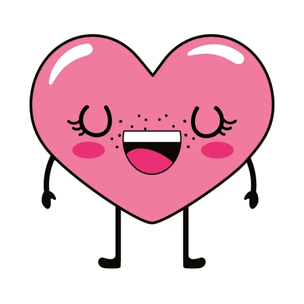 Aşk kalp karikatür — Stok Vektör