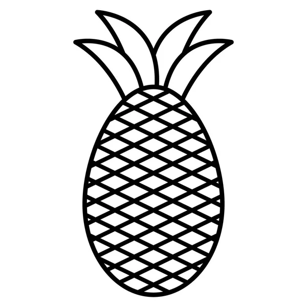 Pineapple fresh fruit icon — Stock Vector