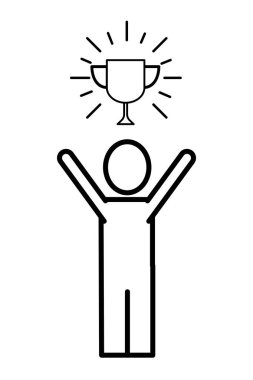 trophy with succes man