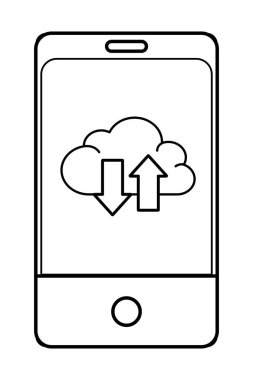 teknoloji smartphone çizgi film