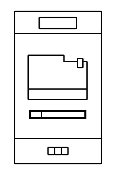 Tecnología smartphone dibujos animados — Vector de stock