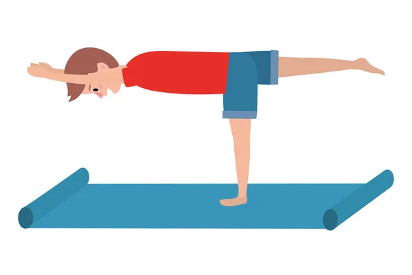 Uygun adam pratik Yoga — Stok Vektör