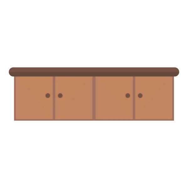 Gaveta de madeira ícone isolado — Vetor de Stock