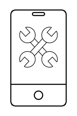 teknoloji smartphone çizgi film