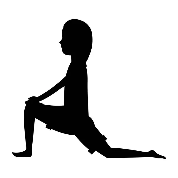 Kobieta praktykowania jogi sprawny — Wektor stockowy