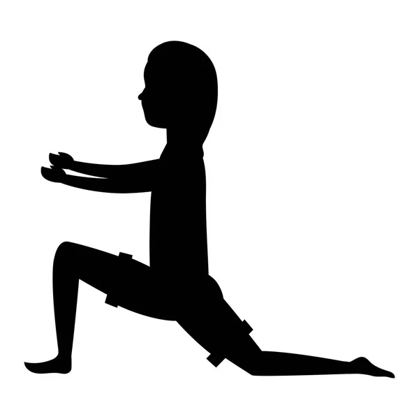 Fit Woman Practicando Yoga — Vector de stock