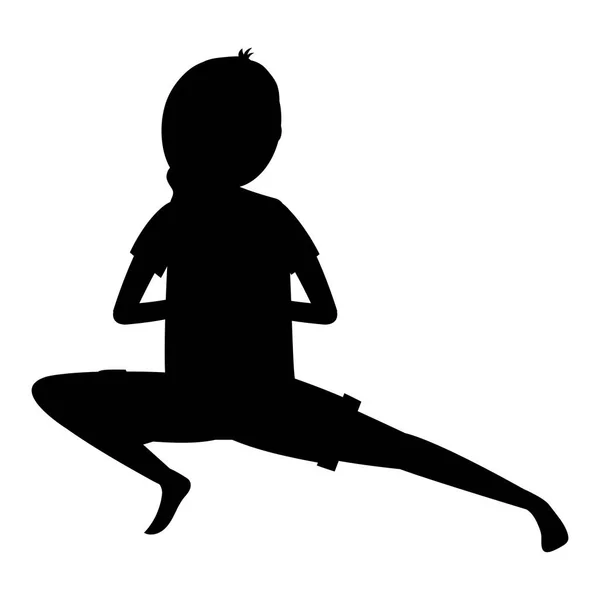 Passar kvinna utövar yoga — Stock vektor