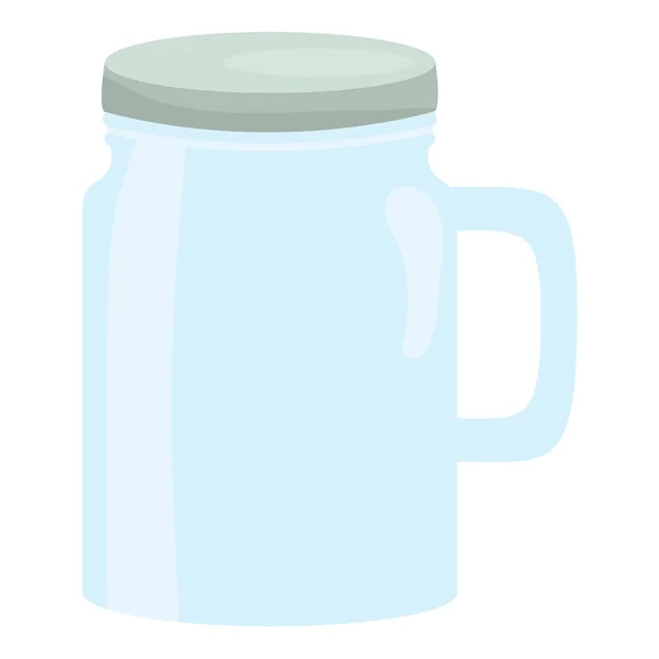 Mason jar glass with lid — Stock Vector