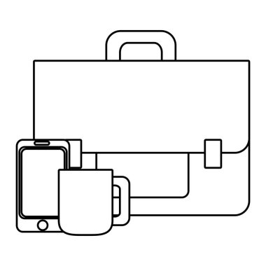 İş ofis ve pazarlama siyah beyaz