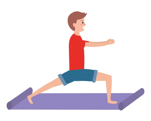 Fit homme pratiquant le yoga — Image vectorielle
