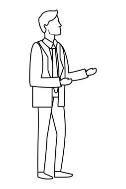 başarılı bir iş adamı avatar çizgi film