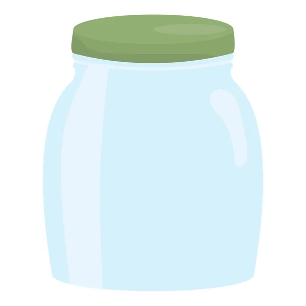 Mason jar glass with lid — Stock Vector