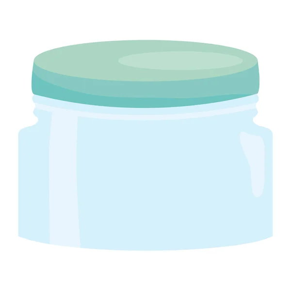 Vaso di vetro muratore con coperchio — Vettoriale Stock