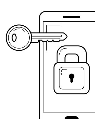 Güvenlik sistemi çizgi film