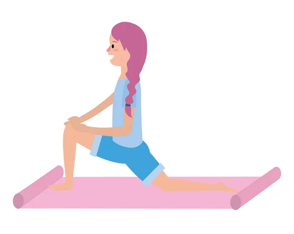 适合女人练瑜伽 — 图库矢量图片