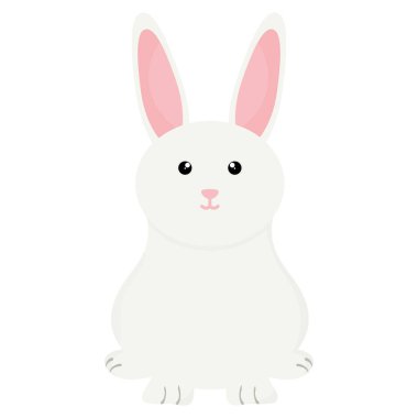 sevimli küçük tavşan karakter