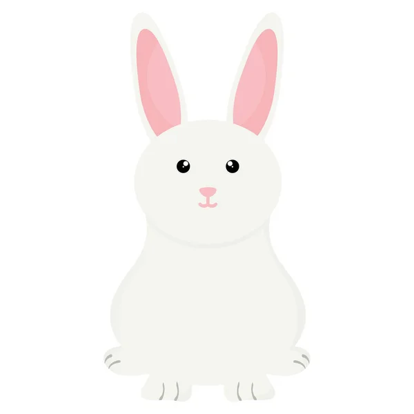 Sevimli küçük tavşan karakter — Stok Vektör