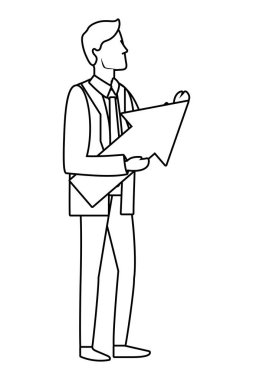 başarılı bir iş adamı avatar çizgi film