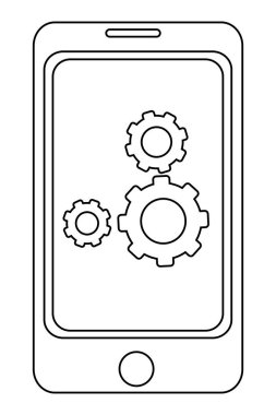 Smartphone ve siyah beyaz ayarları