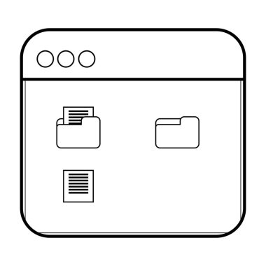 Teknoloji bilgisayar pencere çizgi film