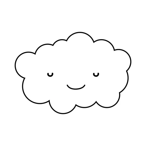 Niedliche Wolke kawaii Charakter — Stockvektor