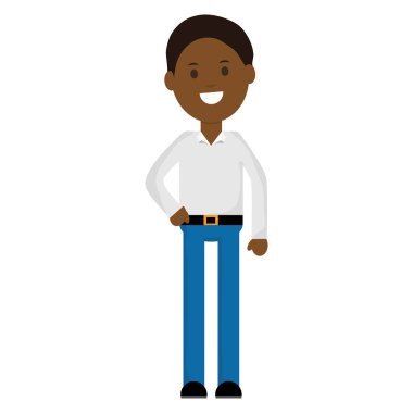 genç siyah erkek avatar karakter