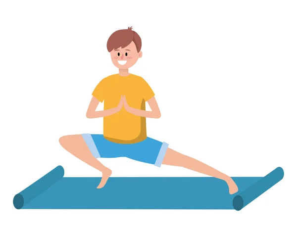 Fit mens beoefenen van yoga — Stockvector