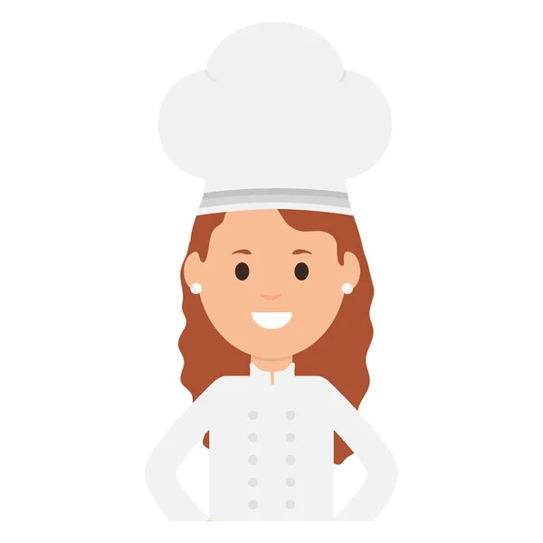 Персонаж молодой женщины-шеф-повара — стоковый вектор
