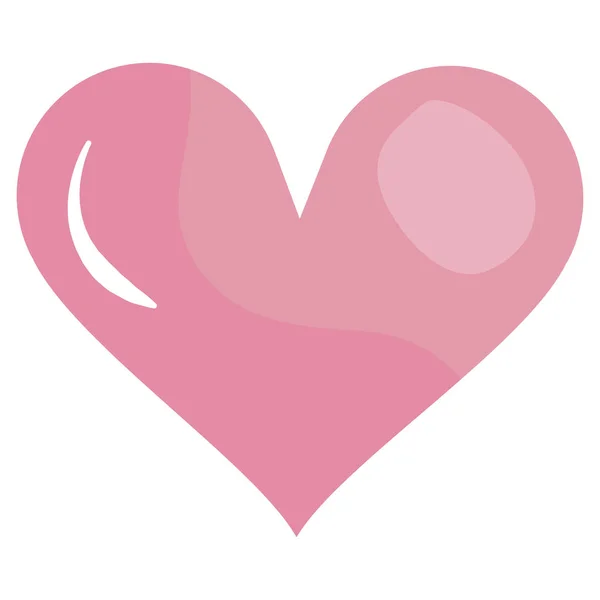 Corazón amor romántico icono — Vector de stock