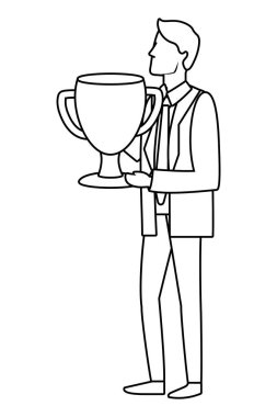 Executive işadamı avatar siyah beyaz