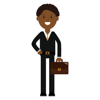 genç işadamı portföyü ile