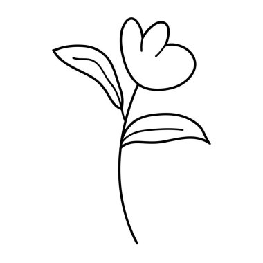 Sevimli çiçek çizilmiş simgesi