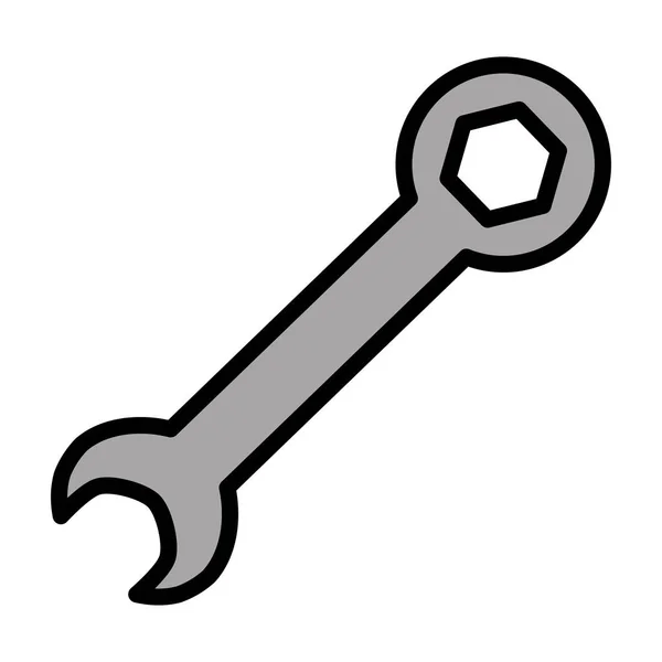 Wrench tool isolated icon — Stock Vector