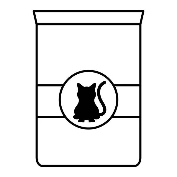 Cat pet food bag icon — Stock Vector