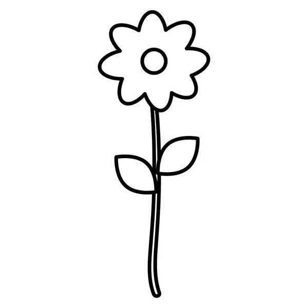 Значок квітки і листя — стоковий вектор