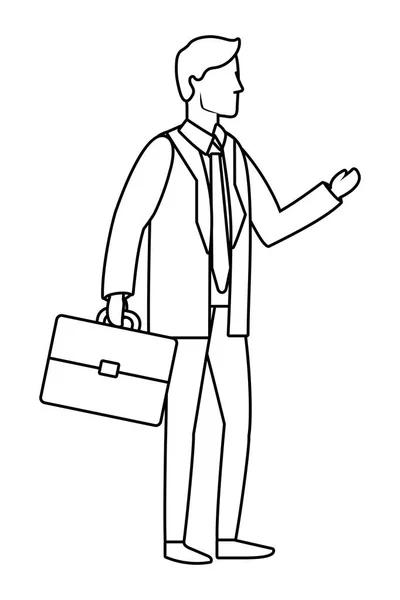 Başarılı bir iş adamı avatar çizgi film — Stok Vektör