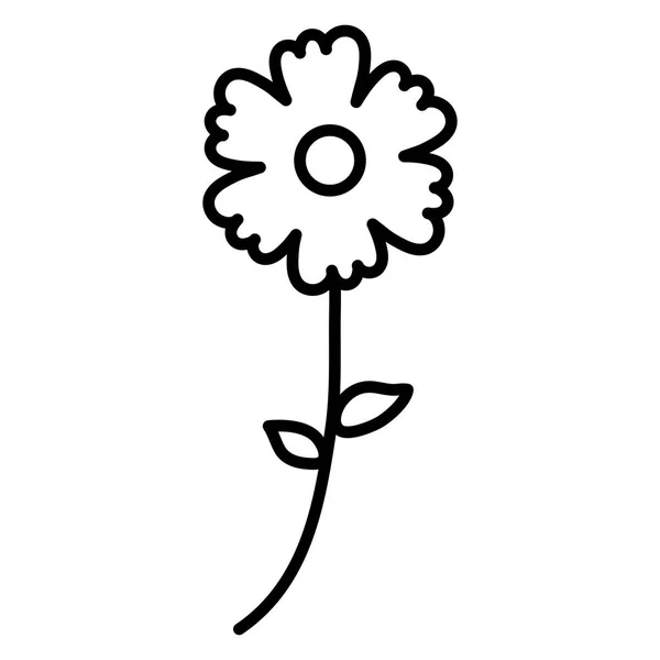 꽃과 잎 아이콘 — 스톡 벡터