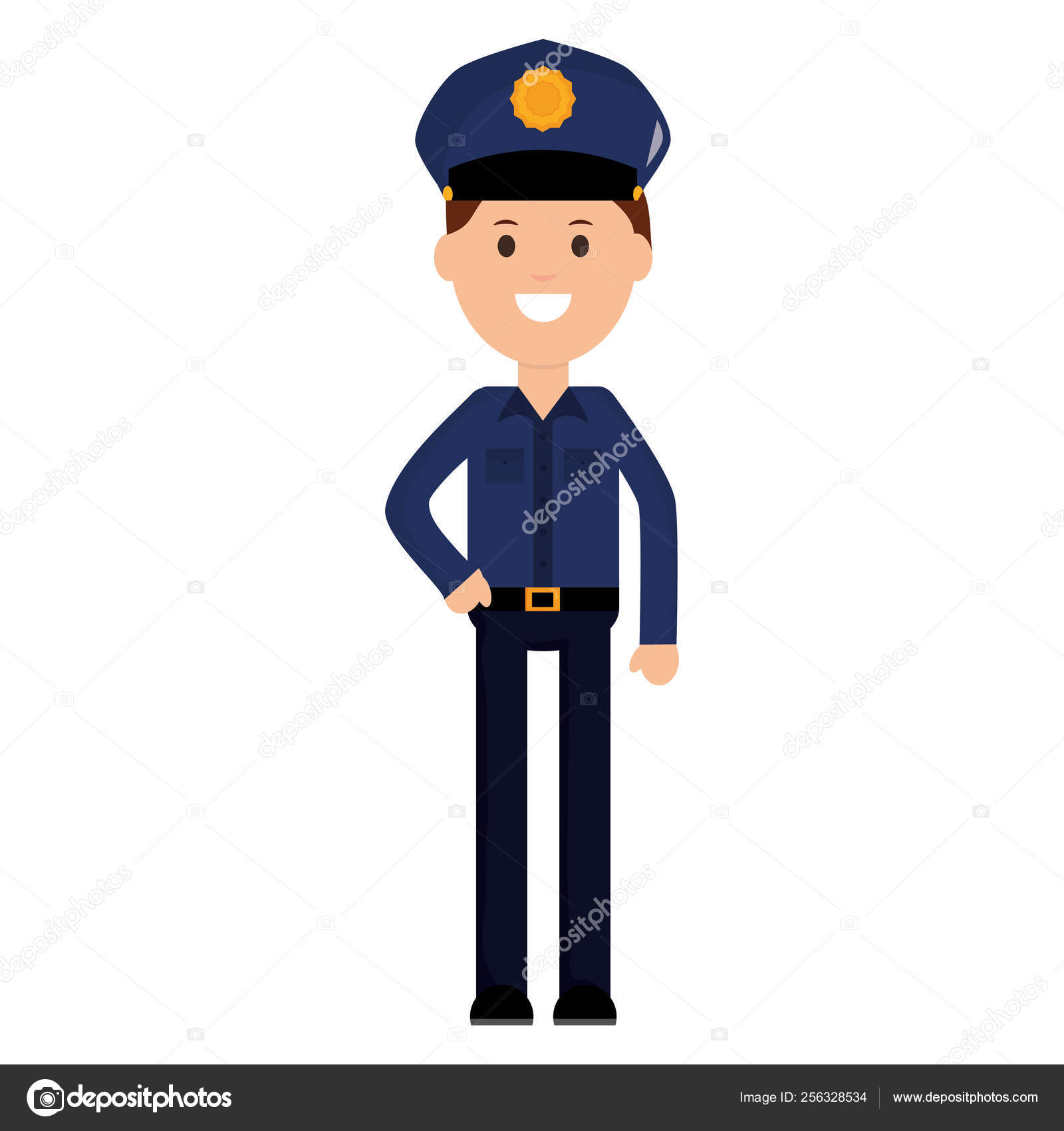 警官头像字符图库矢量图©stockgiu 256328534, image size:1600x1700