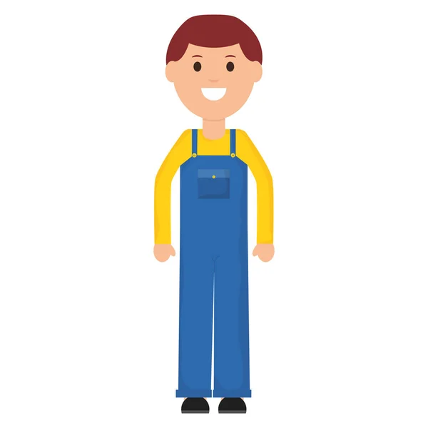 Builder worker avatar character — Stock Vector