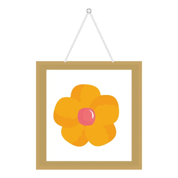 square picture flower hanging decoration