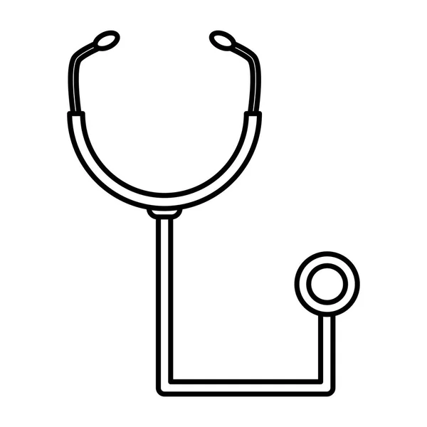 Icône isolée stéthoscope médical — Image vectorielle