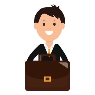 genç işadamı portföyü ile