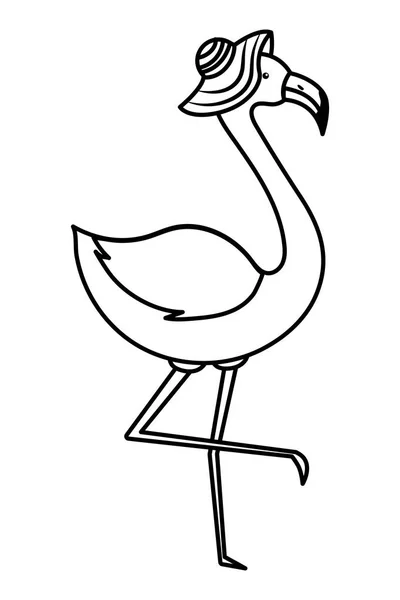 Desenho animado flamingo rosa — Vetor de Stock