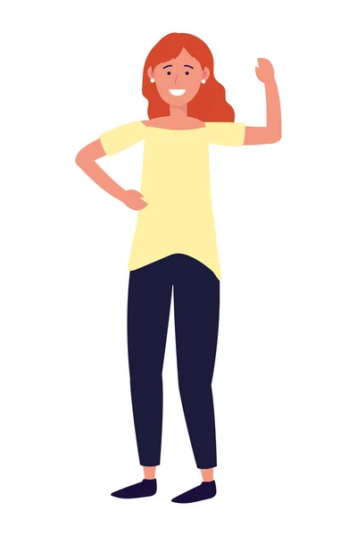 Femme avatar personnage de dessin animé — Image vectorielle