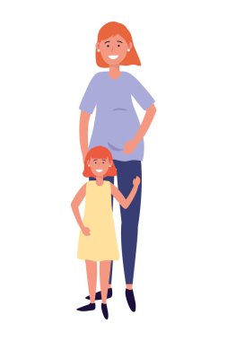 çocuk ile hamile kadın