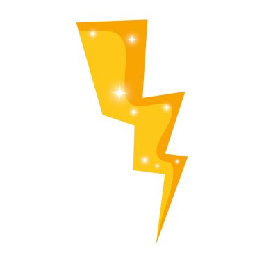 Altın ışın yıldırım simgesi